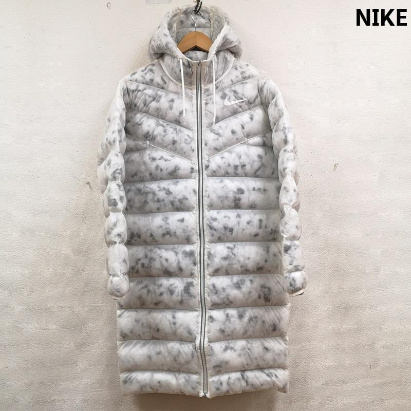 ナイキ NIKE コート ダウンコート シンセティック フィル パーカー ロング エコ ダウン コート CZ1910-121 S 白 / ホワイト / white X 灰 / グレー / gray レディース USED 古着 中古 50169765