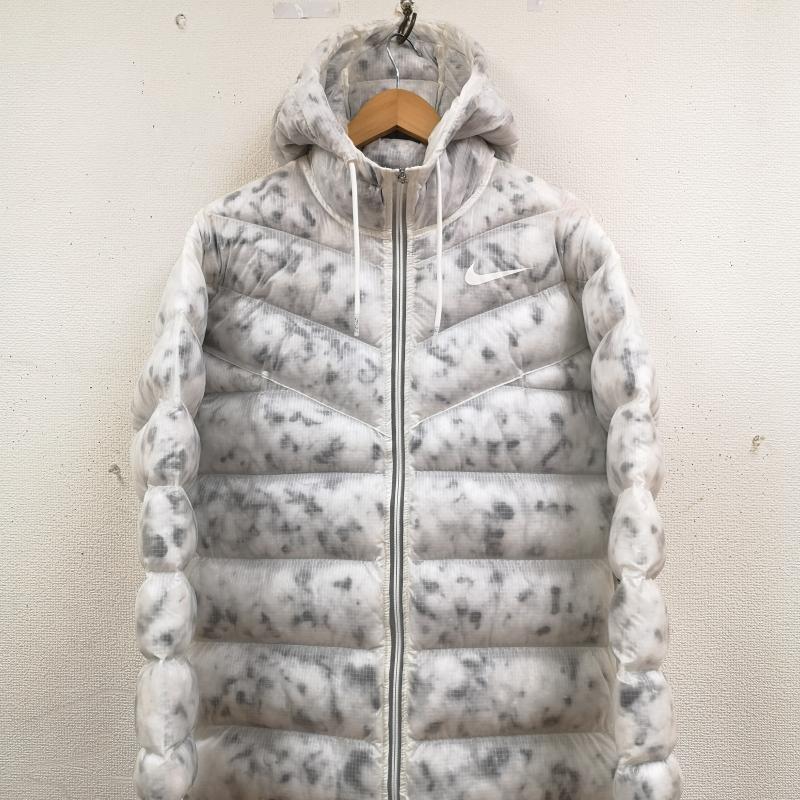 ナイキ NIKE コート ダウンコート シンセティック フィル パーカー ロング エコ ダウン コート CZ1910-121 S 白 / ホワイト / white X 灰 / グレー / gray レディース USED 古着 中古 50169765