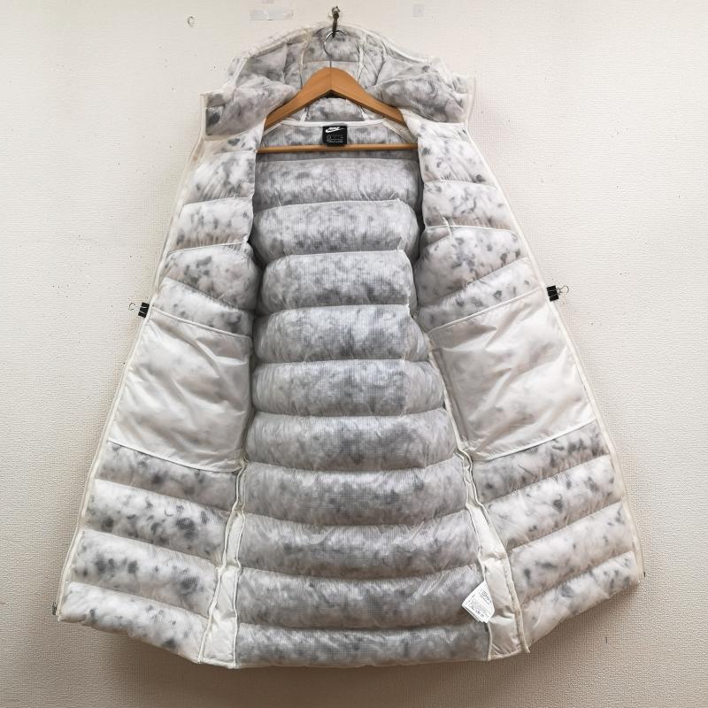 ナイキ NIKE コート ダウンコート シンセティック フィル パーカー ロング エコ ダウン コート CZ1910-121 S 白 / ホワイト / white X 灰 / グレー / gray レディース USED 古着 中古 50169765