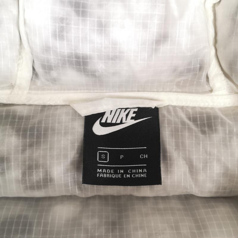 ナイキ NIKE コート ダウンコート シンセティック フィル パーカー ロング エコ ダウン コート CZ1910-121 S 白 / ホワイト / white X 灰 / グレー / gray レディース USED 古着 中古 50169765