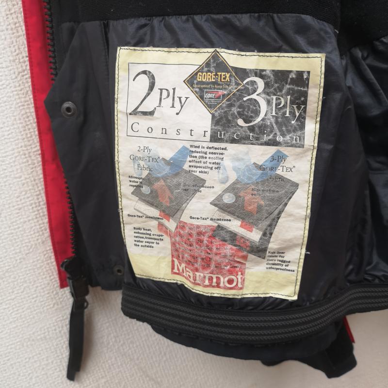 マーモット Marmot ジャケット、上着 ジャンパー、ブルゾン 90s 2トーン 切り替え GORE-TEX マウンテン パーカー ナイロン ジャケット L 黒 / ブラック / black X 赤 / レッド / red メンズ USED 古着 中古 50169766