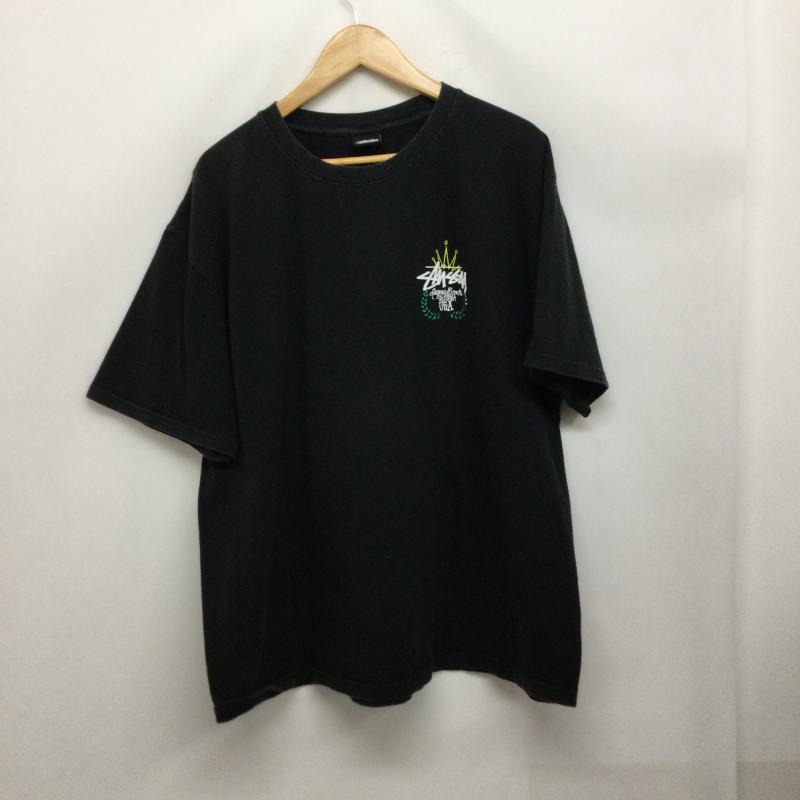 ステューシー STUSSY Tシャツ 半袖 STUSSY LB WREATH STUSSY TEE カットソー Tシャツ XL プリント 黒 / ブラック / black メンズ USED 古着 中古 50169768