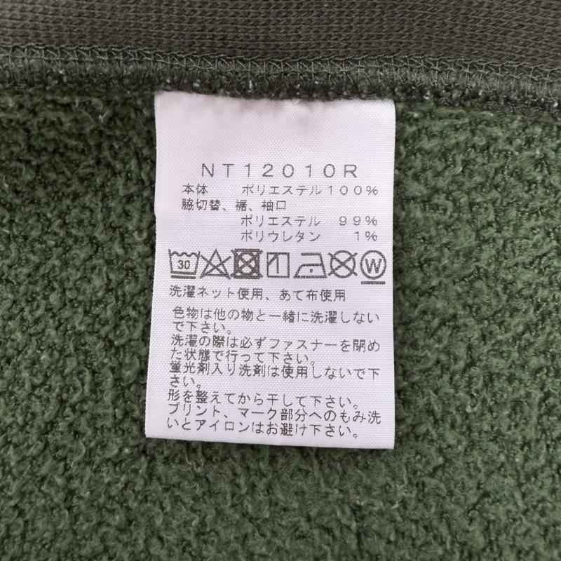 ザノースフェイス THE NORTH FACE パーカー 長袖 ハーフジップ パーカー フーディ 日本製 ロゴ プリント 裏起毛 スウェット NT12010R M ロゴ、文字 カーキ / カーキ / khaki X オリーブグリーン / オリーブグリーン / メンズ USED 古着 中古 50169769