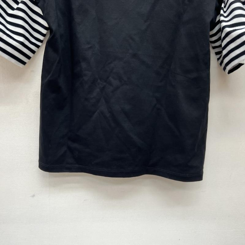 ボーダーズ アット バルコニー BORDERS at BALCONY Tシャツ 半袖 ボーダー柄 フレアスリーブ Tシャツ BD2511B-2C-45 38 黒 / ブラック / black レディース USED 古着 中古 50169778