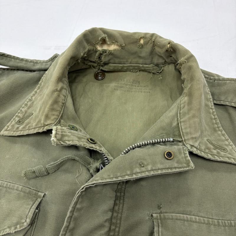 ミリタリー ミリタリー ジャケット、上着 ジャケット、ブレザー 50s 60s 米軍 US ARMY M-51 フィールド ジャケット ヴィンテージ CONMAR ジップ エイジング BORO ボロ グランジ M 無地 カーキ / カーキ / khaki メンズ USED 古着 中古 50169787