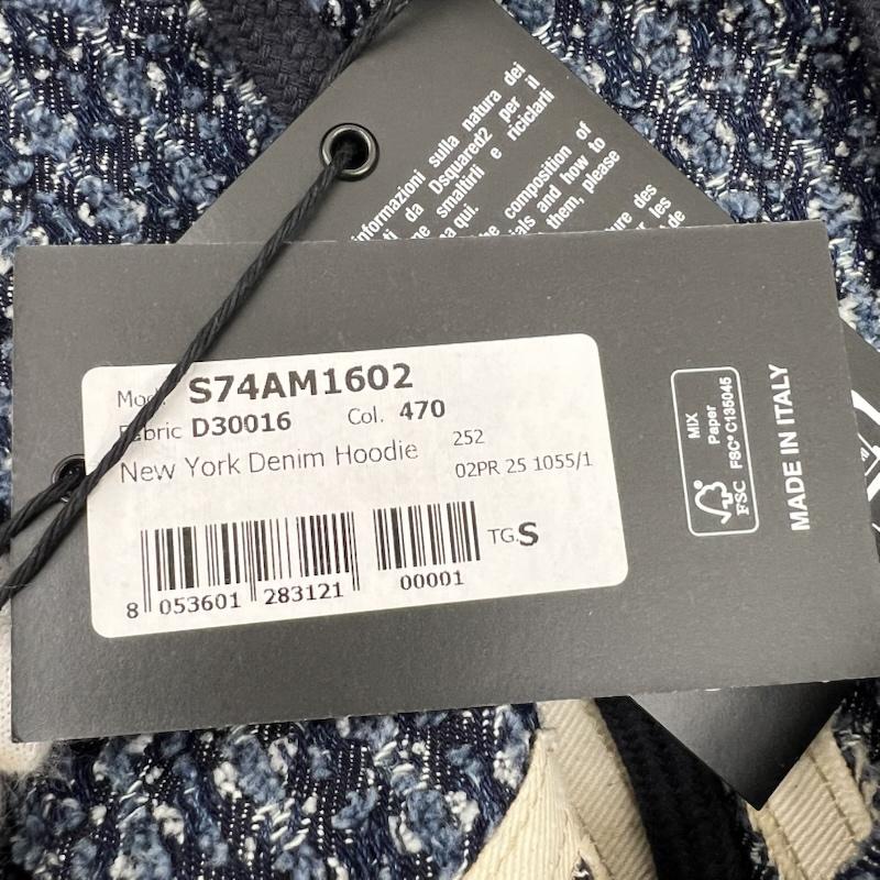 ディースクエアード DSQUARED2 パーカー 長袖 New York Denim プルオーバー パーカー S74AM1602 S メンズ USED 古着 中古 50169789