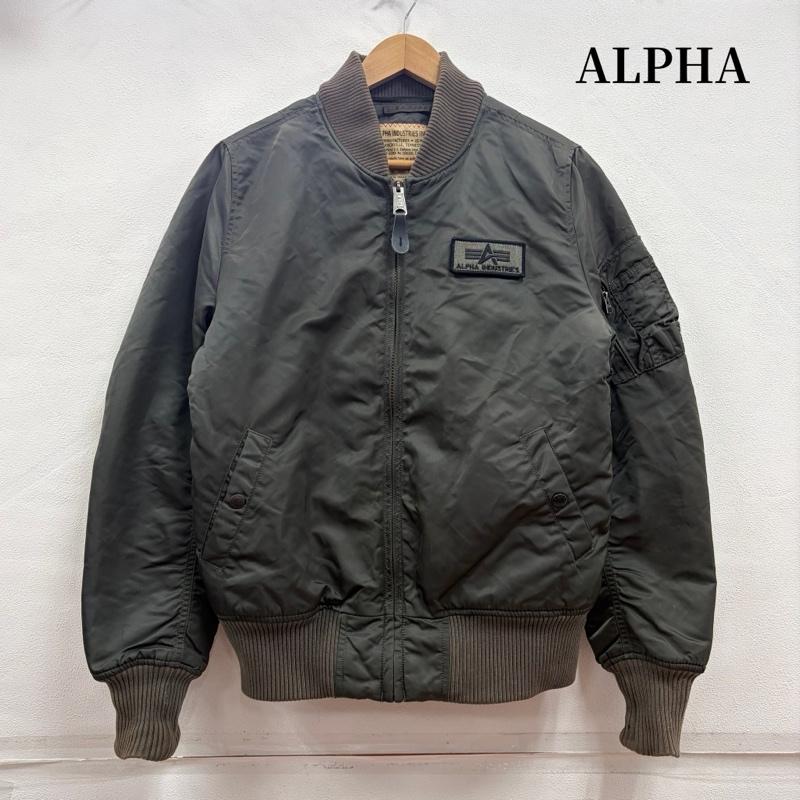 アルファ インダストリー Alpha Industries ジャケット、上着 フライトジャケット MA-1 フライトジャケット ナイロン ロゴ 刺繍 ワッペン パッチ ミリタリー M ロゴ、文字 X 刺繍 カーキ / カーキ / khaki メンズ USED 古着 中古 50169792