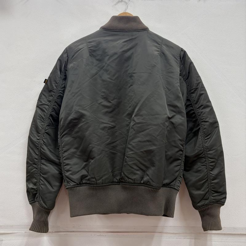 アルファ インダストリー Alpha Industries ジャケット、上着 フライトジャケット MA-1 フライトジャケット ナイロン ロゴ 刺繍 ワッペン パッチ ミリタリー M ロゴ、文字 X 刺繍 カーキ / カーキ / khaki メンズ USED 古着 中古 50169792