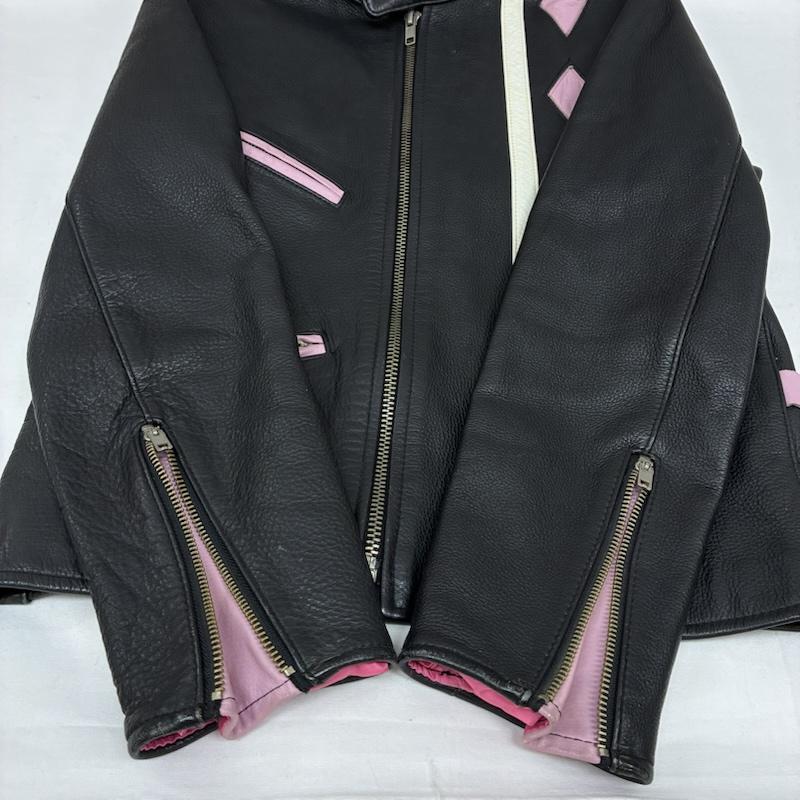 古着 USED ジャケット、上着 レザージャケット LOVE KILLS ラブキルズ ダイヤ カットワーク シングル ライダース レザー ジャケット パンク ロカビリー THE MODS 森山達也 S メンズ USED 古着 中古 50169798