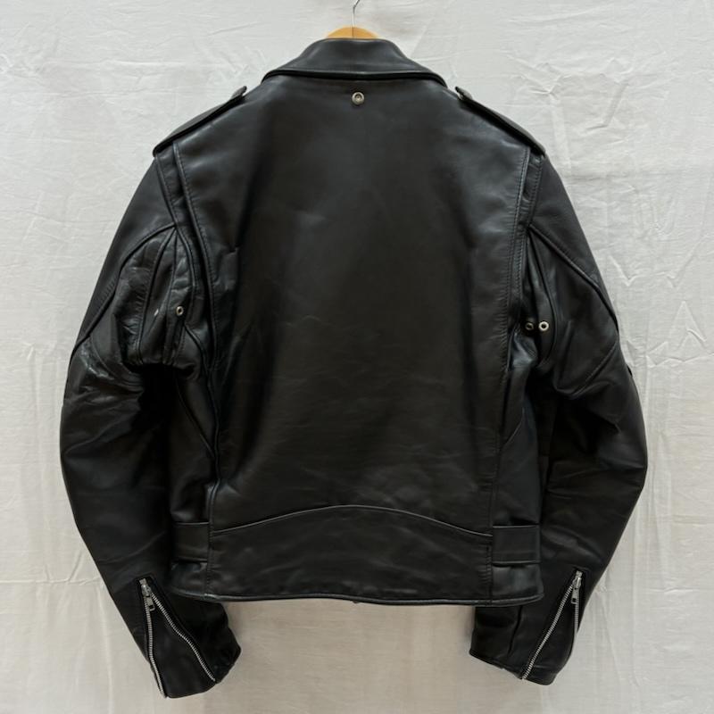 ショット schott ジャケット、上着 レザージャケット 80s 90s USA製 618 バイカータグ 後期 ステアハイド ダブル ライダース レザー ジャケット ヴィンテージ 38 メンズ USED 古着 中古 50169800