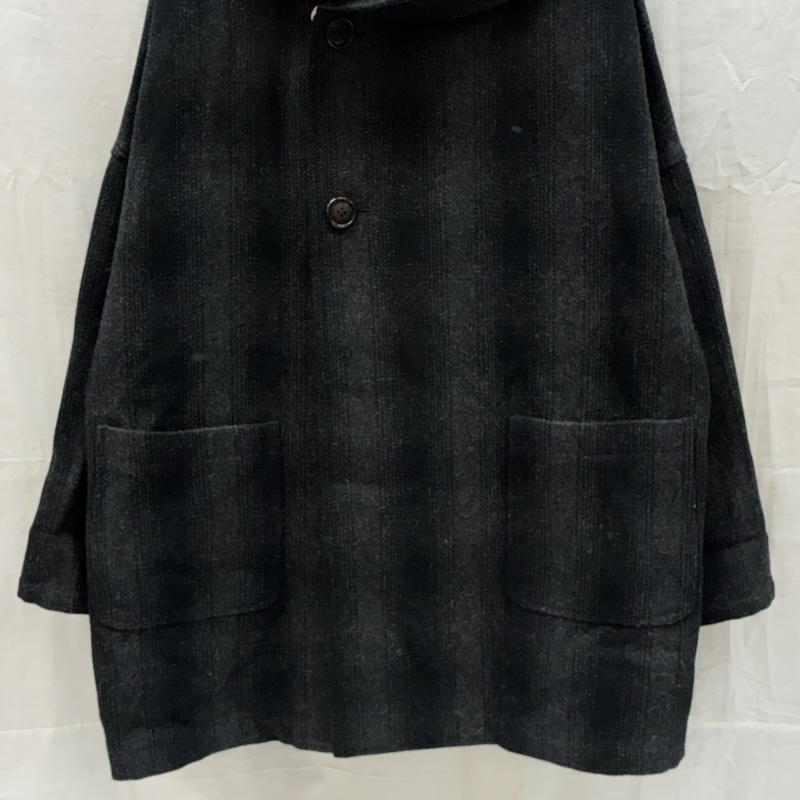 ジャマ リコ JAMA RICO コート コート一般 アルパカ 混 ウール シャドー チェック フーデッド コート 2 メンズ USED 古着 中古 50169801
