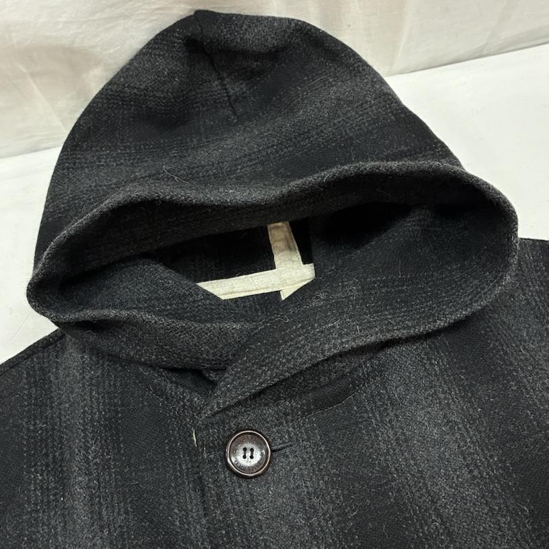 ジャマ リコ JAMA RICO コート コート一般 アルパカ 混 ウール シャドー チェック フーデッド コート 2 メンズ USED 古着 中古 50169801