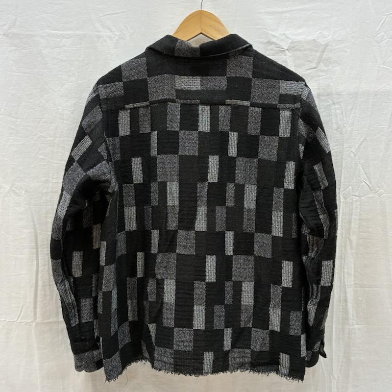 ニードルス Needles シャツ、ブラウス 長袖 C.O.B. Classic Shirt Patchwork Jq ワンナップカラー ジャカード パッチワーク カットオフ シャツ HM085 S メンズ USED 古着 中古 50169802