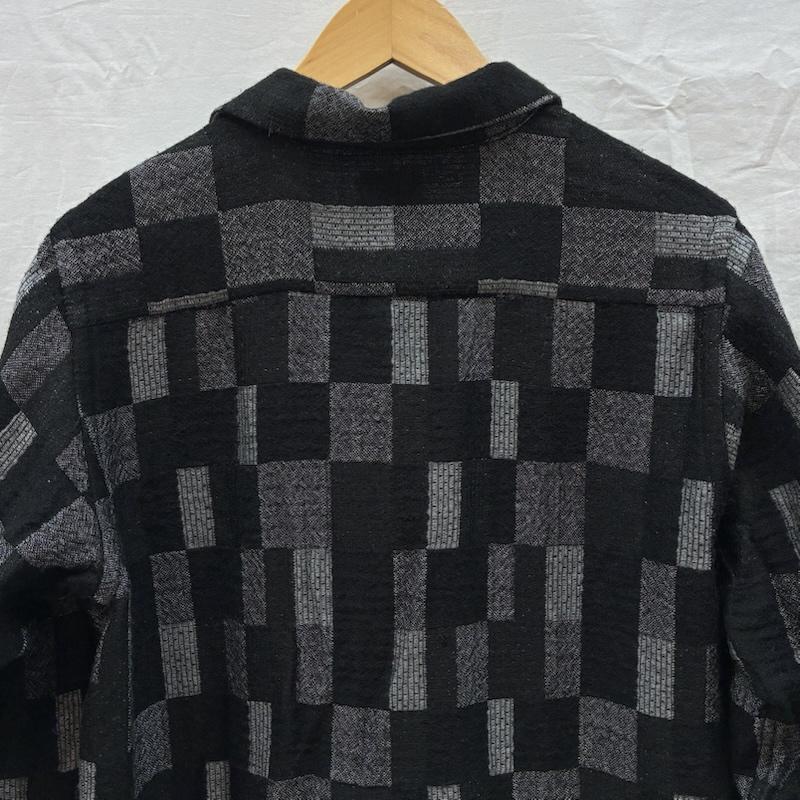 ニードルス Needles シャツ、ブラウス 長袖 C.O.B. Classic Shirt Patchwork Jq ワンナップカラー ジャカード パッチワーク カットオフ シャツ HM085 S メンズ USED 古着 中古 50169802
