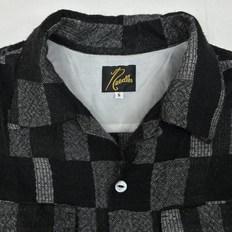 ニードルス Needles シャツ、ブラウス 長袖 C.O.B. Classic Shirt Patchwork Jq ワンナップカラー ジャカード パッチワーク カットオフ シャツ HM085 S メンズ USED 古着 中古 50169802