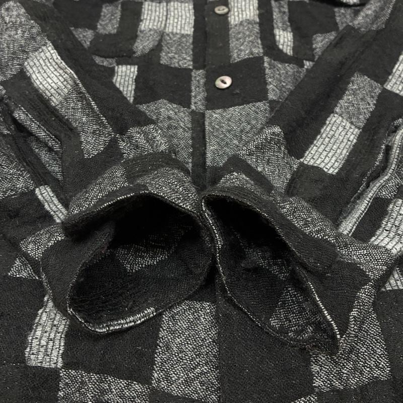 ニードルス Needles シャツ、ブラウス 長袖 C.O.B. Classic Shirt Patchwork Jq ワンナップカラー ジャカード パッチワーク カットオフ シャツ HM085 S メンズ USED 古着 中古 50169802