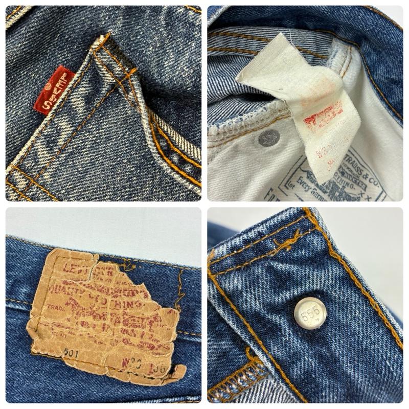 リーバイス Levi s パンツ デニム、ジーンズ 501 90s USA製 バレンシア ボタン裏555 赤耳 セルビッチ BIGE ヴィンテージ デニムパンツ 30インチ メンズ USED 古着 中古 50169804