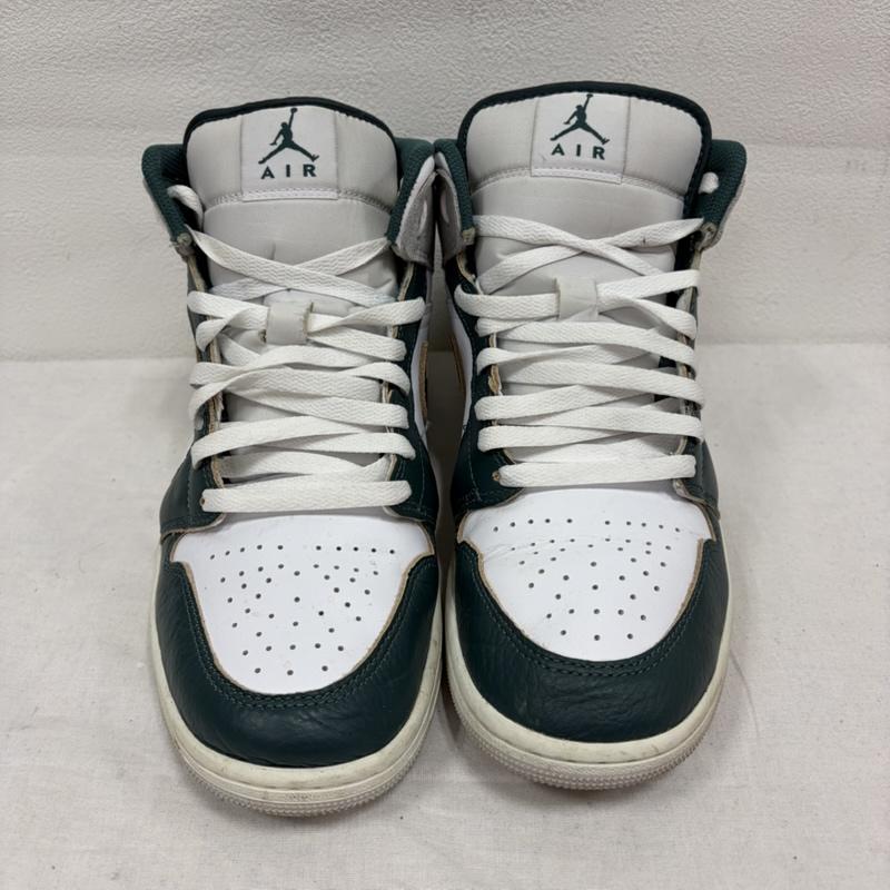 ナイキ NIKE スニーカー スニーカー AIR JORDAN 1 MID SE エアジョーダン FQ7720-103 ハイカット スニーカー 27.5cm ロゴ、文字 白 / ホワイト / white X 緑 / グリーン / green メンズ USED 古着 中古 50169810