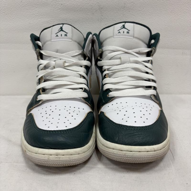 ナイキ NIKE スニーカー スニーカー AIR JORDAN 1 MID SE エアジョーダン FQ7720-103 ハイカット スニーカー 27.5cm ロゴ、文字 白 / ホワイト / white X 緑 / グリーン / green メンズ USED 古着 中古 50169810