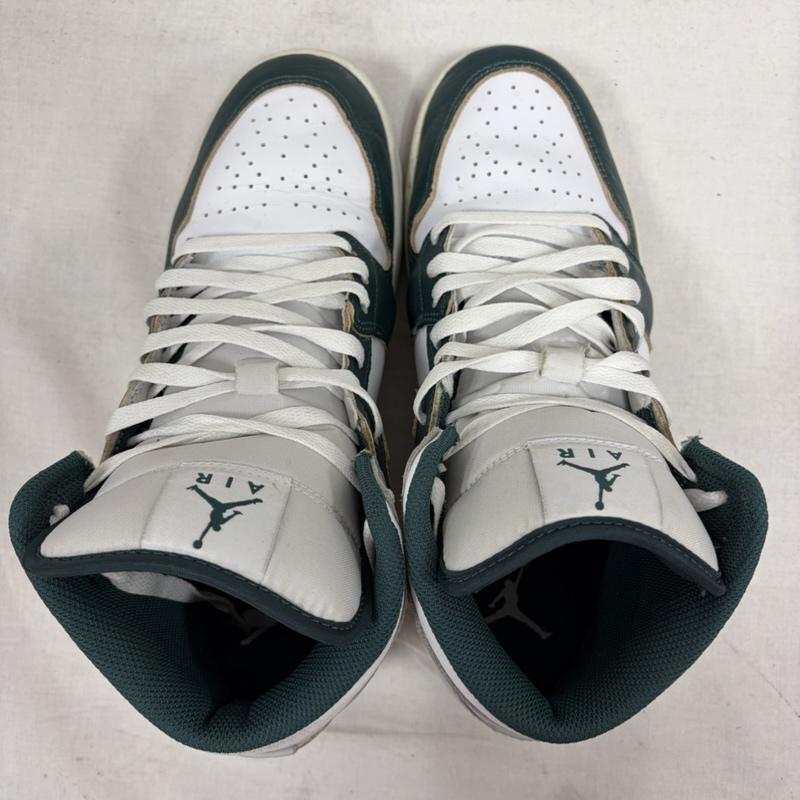 ナイキ NIKE スニーカー スニーカー AIR JORDAN 1 MID SE エアジョーダン FQ7720-103 ハイカット スニーカー 27.5cm ロゴ、文字 白 / ホワイト / white X 緑 / グリーン / green メンズ USED 古着 中古 50169810