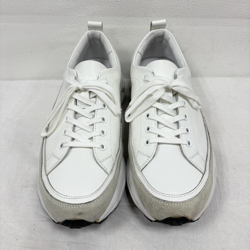 ヨーク YOAK スニーカー スニーカー LORRY ローリー レザー スニーカー 厚底 ローカット vibram ビブラム ソール スウェード 43サイズ 28.0cm ワンポイント X ロゴ、文字 白 / ホワイト / white メンズ USED 古着 中古 50169811