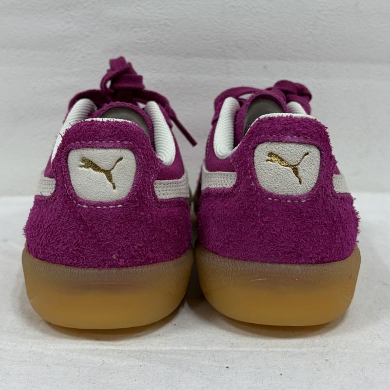 プーマ PUMA スニーカー スニーカー PALERMO VINTAGE パレルモ ヴィンテージ ガムソール スウェード ローカット スニーカー 24.0cm ロゴ、文字 桃 / ピンク / pink X 白 / ホワイト / white X ベージュ / ベージュ / beige レディース USED 古着 中古 50169812
