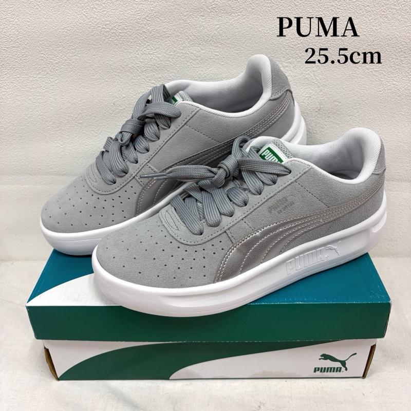 プーマ PUMA スニーカー スニーカー GV SPECIAL スペシャル LWT スウェード 厚底 ローカット スニーカー 25.5cm ワンポイント X ロゴ、文字 灰 / グレー / gray X 銀 / シルバー / silver color レディース USED 古着 中古 50169813