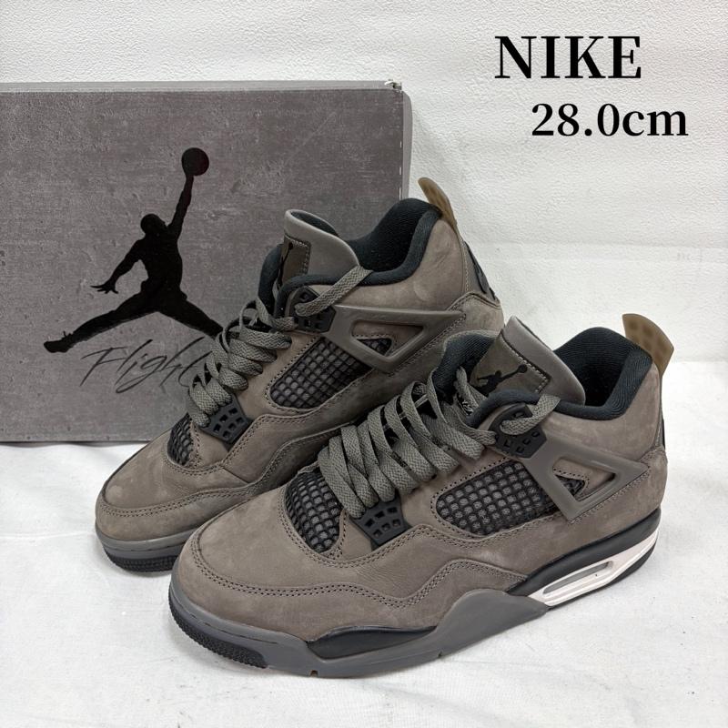 ナイキ NIKE スニーカー スニーカー AIR JORDAN エアジョーダン 4 RETRO レトロ Cave Stone ケイブストーン FV5029-200 28.0cm ロゴ、文字 ダークグレー / ダークグレー / X 黒 / ブラック / black メンズ USED 古着 中古 50169816