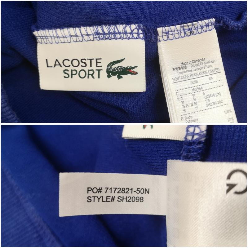 ラコステ LACOSTE ジャケット、上着 ジャンパー、ブルゾン 22AW ワンポイント ワニ ロゴ スリーブ配色 トラック ジャケット ジャージ SH2098 L 青 / ブルー / blue X 白 / ホワイト / white メンズ USED 古着 中古 50169817