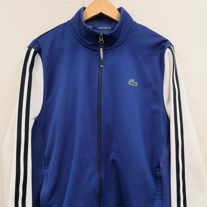 ラコステ LACOSTE ジャケット、上着 ジャンパー、ブルゾン 22AW ワンポイント ワニ ロゴ スリーブ配色 トラック ジャケット ジャージ SH2098 L 青 / ブルー / blue X 白 / ホワイト / white メンズ USED 古着 中古 50169817