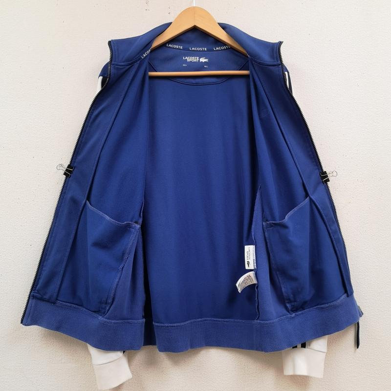 ラコステ LACOSTE ジャケット、上着 ジャンパー、ブルゾン 22AW ワンポイント ワニ ロゴ スリーブ配色 トラック ジャケット ジャージ SH2098 L 青 / ブルー / blue X 白 / ホワイト / white メンズ USED 古着 中古 50169817