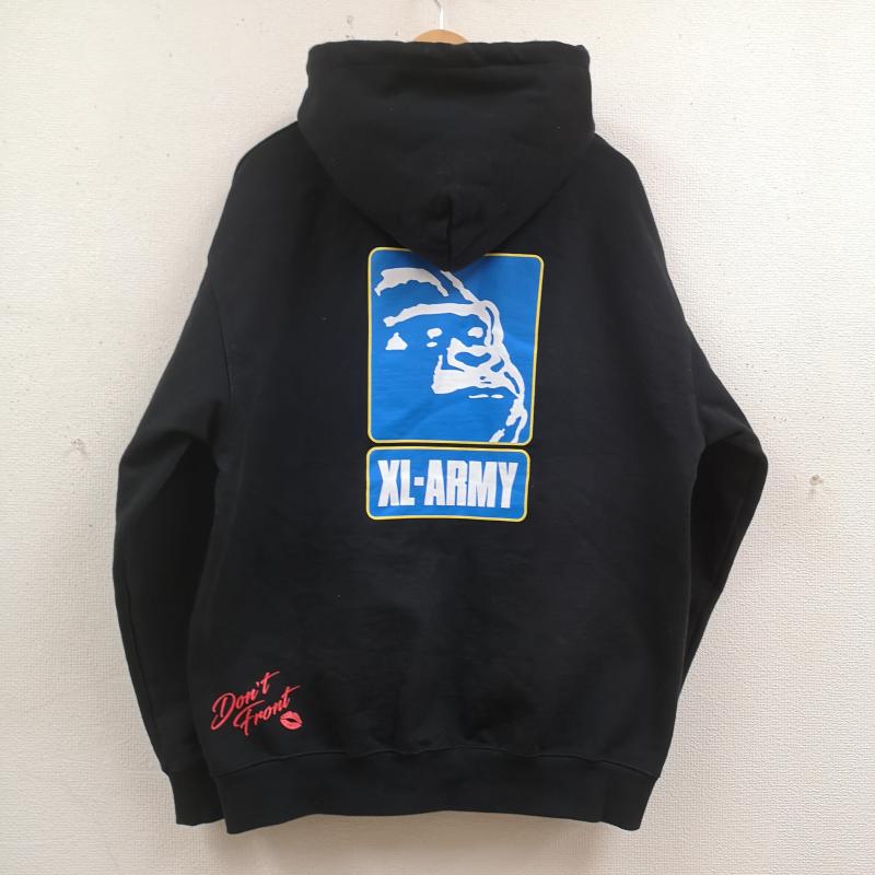 エクストララージ XLARGE パーカー 長袖 XL-ARMY HOODED SWEAT プルオーバー パーカー 101239012008 L 黒 / ブラック / black メンズ USED 古着 中古 50169818