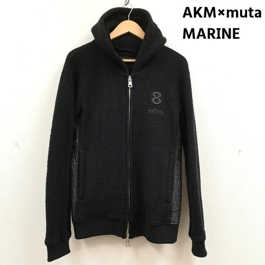 エーケーエム AKM パーカー 長袖 × muta MARINE 日本製 MOCO MOCO BOA 8 PARKA ボア パーカー M 黒 / ブラック / black メンズ USED 古着 中古 50169819
