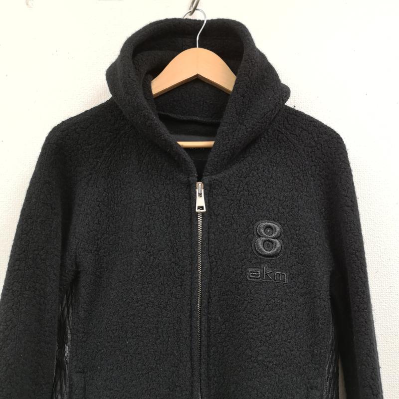 エーケーエム AKM パーカー 長袖 × muta MARINE 日本製 MOCO MOCO BOA 8 PARKA ボア パーカー M 黒 / ブラック / black メンズ USED 古着 中古 50169819