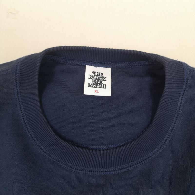 ブラックアイパッチ BlackEyePatch トレーナー 長袖 Label 郵便物 US MAIL センター ロゴ クルーネック スウェット トレーナー XL 紺 / ネイビー / navy メンズ USED 古着 中古 50169822