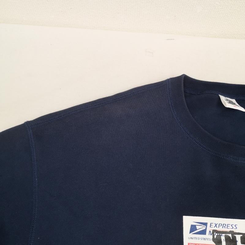 ブラックアイパッチ BlackEyePatch トレーナー 長袖 Label 郵便物 US MAIL センター ロゴ クルーネック スウェット トレーナー XL 紺 / ネイビー / navy メンズ USED 古着 中古 50169822