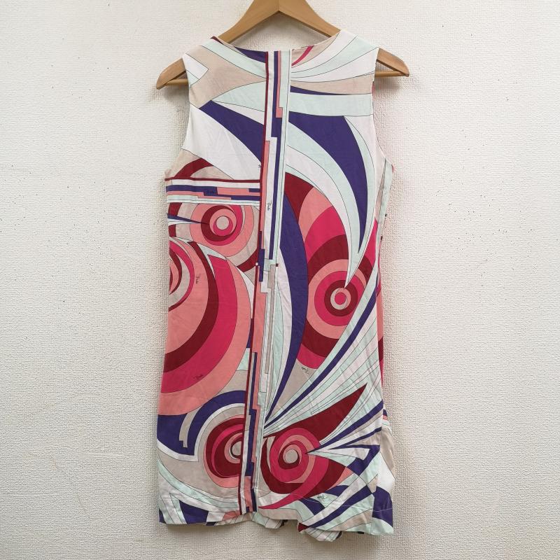 エミリオプッチ EMILIO PUCCI ワンピース ひざ丈スカート イタリア製 幾何学模様 プッチ柄 ノースリーブ ワンピース 96WG20 38 マルチカラー / マルチカラー / multicolor レディース USED 古着 中古 50169824