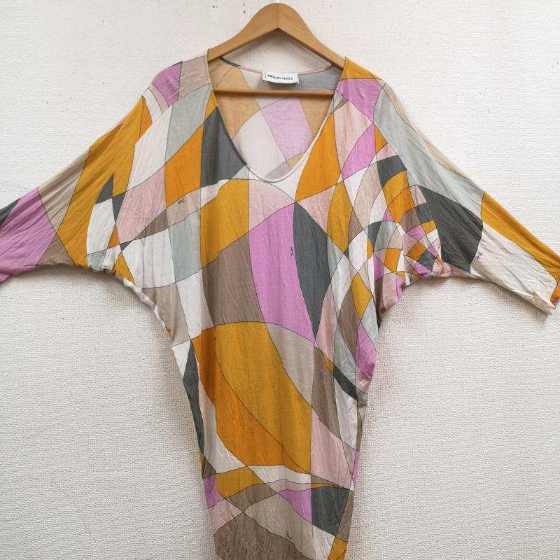 エミリオプッチ EMILIO PUCCI ワンピース ロングスカート イタリア製 幾何学模様 プッチ柄 ドルマンスリーブ ワンピース 26RH33 38 マルチカラー / マルチカラー / multicolor レディース USED 古着 中古 50169825