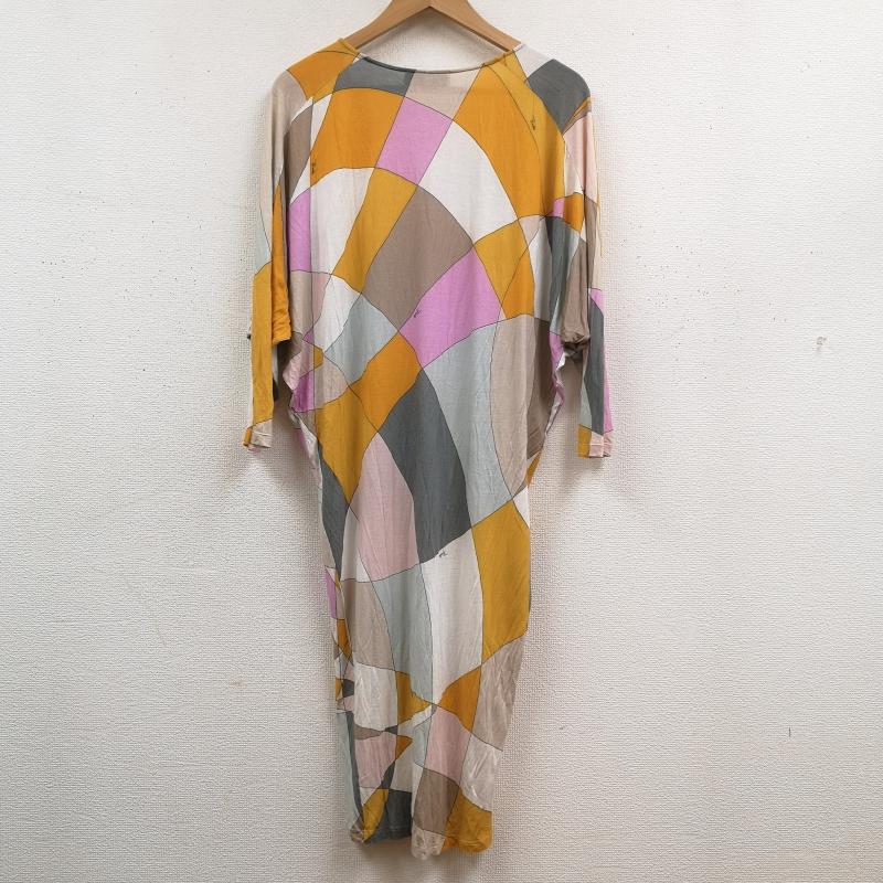 エミリオプッチ EMILIO PUCCI ワンピース ロングスカート イタリア製 幾何学模様 プッチ柄 ドルマンスリーブ ワンピース 26RH33 38 マルチカラー / マルチカラー / multicolor レディース USED 古着 中古 50169825