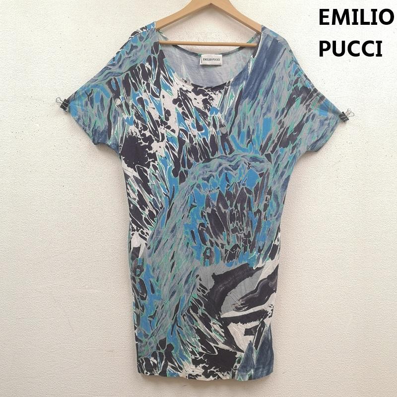 エミリオプッチ EMILIO PUCCI ワンピース ミニスカート イタリア製 幾何学模様 プッチ柄 半袖 ミニ ワンピース 06RG26 42 マルチカラー / マルチカラー / multicolor レディース USED 古着 中古 50169827