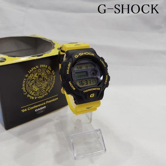 ジーショック G-SHOCK 腕時計 デジタル 稼働品 1994年 90s 第4回 イルカクジラ DW-6100DW-9 初代 イルクジ 腕時計 - 黒 / ブラック / black X 黄 / イエロー / yellow メンズ USED 古着 中古 50169828