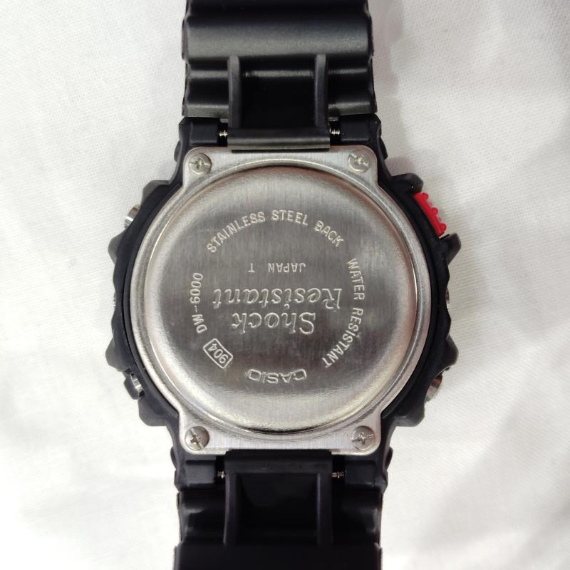 ジーショック G-SHOCK 腕時計 デジタル 稼働品 90s DW-6000 1/1000秒 ストップウオッチ 20気圧防水 デジタル 腕時計 - 白 / ホワイト / white X 黒 / ブラック / black メンズ USED 古着 中古 50169840