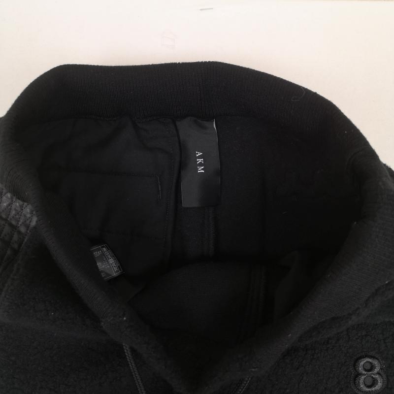 エーケーエム AKM パンツ サルエルパンツ × muta MARINE 日本製 ボア フリース 切り替え ジョガー イージー パンツ M 黒 / ブラック / black メンズ USED 古着 中古 50169842