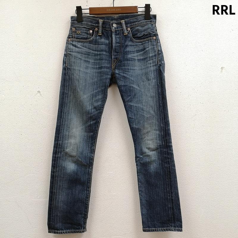 ダブルアールエル RRL パンツ デニム、ジーンズ USA製 BOY FIT 日本製 赤耳 セルビッジ ストレート デニム パンツ ジーンズ - インディゴ / インディゴ / Indigo レディース USED 古着 中古 50169846
