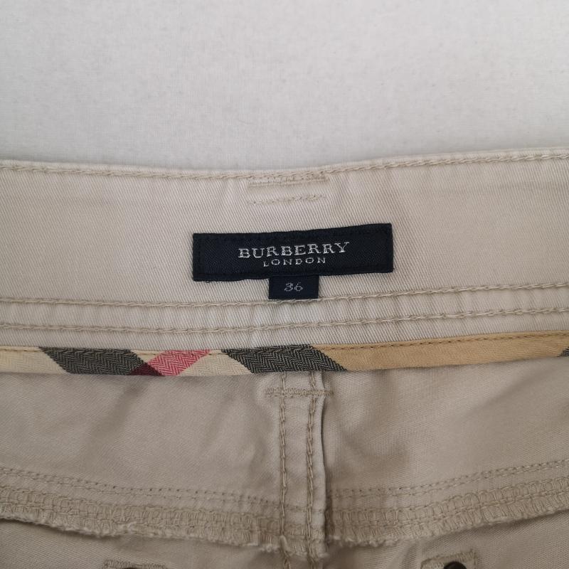 バーバリーロンドン Burberry London パンツ チノパン ノバチェック ストレート コットン ストレッチ パンツ B1R07-716-40 36インチ ベージュ / ベージュ / beige レディース USED 古着 中古 50169848