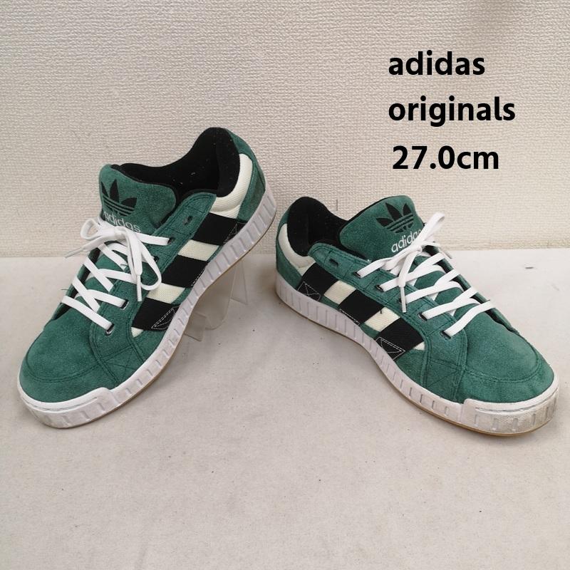 アディダスオリジナルス adidas originals スニーカー スニーカー ロースーツ LWST 旧NORTON キャンバス スエード ヌバック ローカット スニーカー F8800 27.0cm 白 / ホワイト / white X 黒 / ブラック / black X 緑 / グリーン / green メンズ USED 古着 中古 50169861