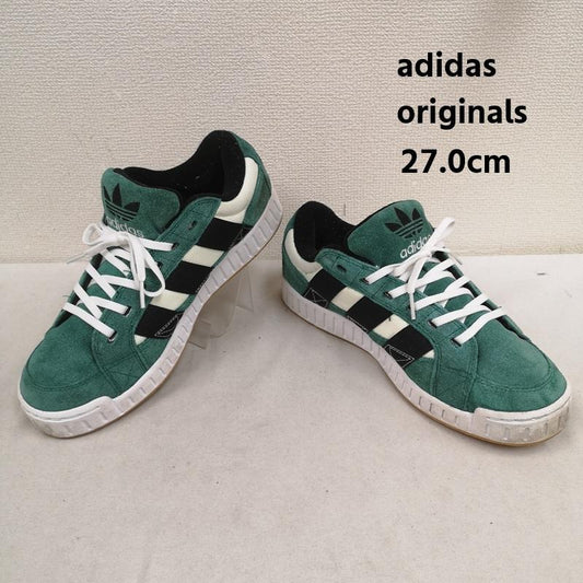 アディダスオリジナルス adidas originals スニーカー スニーカー ロースーツ LWST 旧NORTON キャンバス スエード ヌバック ローカット スニーカー F8800 27.0cm 白 / ホワイト / white X 黒 / ブラック / black X 緑 / グリーン / green メンズ USED 古着 中古 50169861