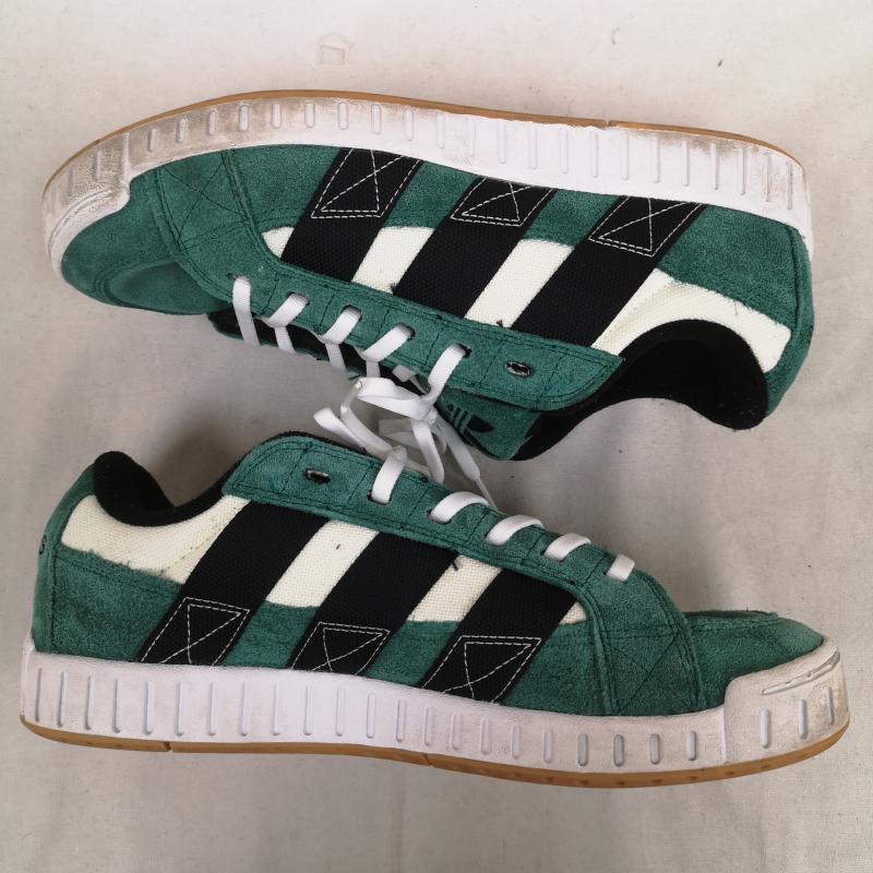 アディダスオリジナルス adidas originals スニーカー スニーカー ロースーツ LWST 旧NORTON キャンバス スエード ヌバック ローカット スニーカー F8800 27.0cm 白 / ホワイト / white X 黒 / ブラック / black X 緑 / グリーン / green メンズ USED 古着 中古 50169861