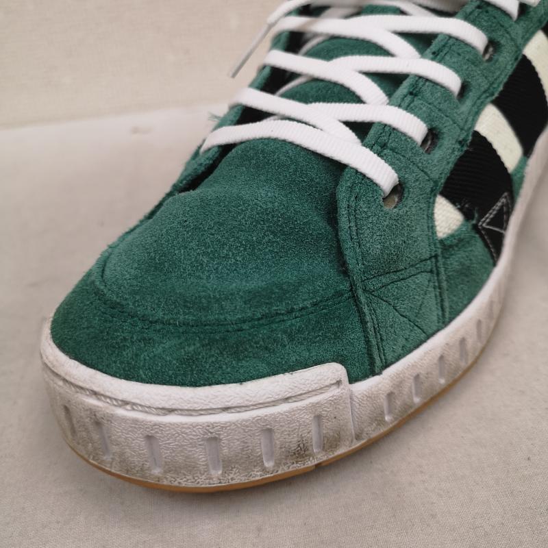 アディダスオリジナルス adidas originals スニーカー スニーカー ロースーツ LWST 旧NORTON キャンバス スエード ヌバック ローカット スニーカー F8800 27.0cm 白 / ホワイト / white X 黒 / ブラック / black X 緑 / グリーン / green メンズ USED 古着 中古 50169861