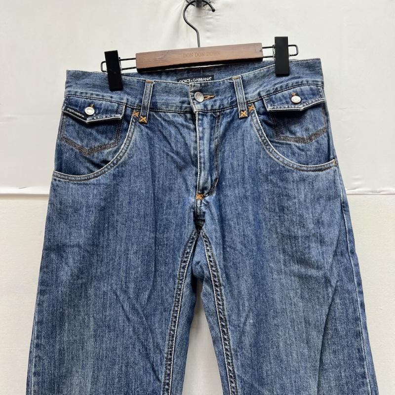 ドルチェアンドガッバーナ DOLCE&GABBANA パンツ デニム、ジーンズ 00s ロゴ プレート デニムパンツ y2k アーカイブ 44 メンズ USED 古着 中古 50169873